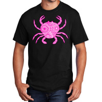 Mandala Crab Pink And White Yellow Basic T-shirt | Artistshot