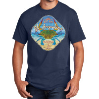 St Augustine Florida With Blue Crab On Beach Gift Basic T-shirt | Artistshot