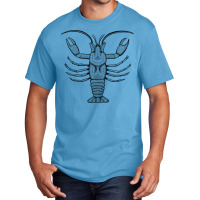 Crayfish Or Crawdad Ink Art Cool Animal Design On Basic T-shirt | Artistshot