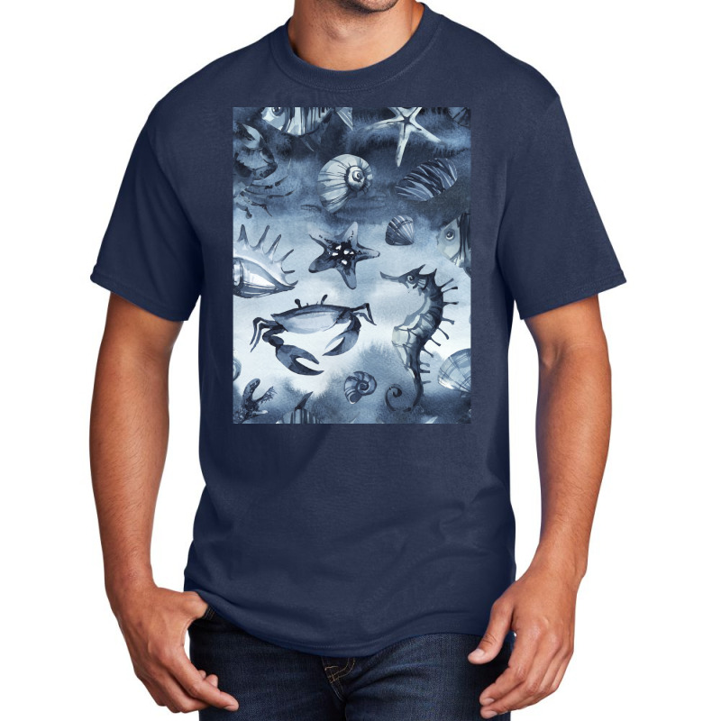 Aquatic Life Hipster Basic T-shirt | Artistshot