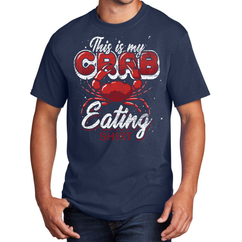 Funny Crab Lover Gift Crab Eating 70s Basic T-shirt | Artistshot