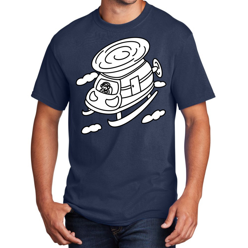 Pilot Helicopter With Cute Cartoon Boy Nature Basic T-shirt by zwicklruhsanw | Artistshot