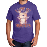 Love Hamster Vintage Girl Basic T-shirt | Artistshot