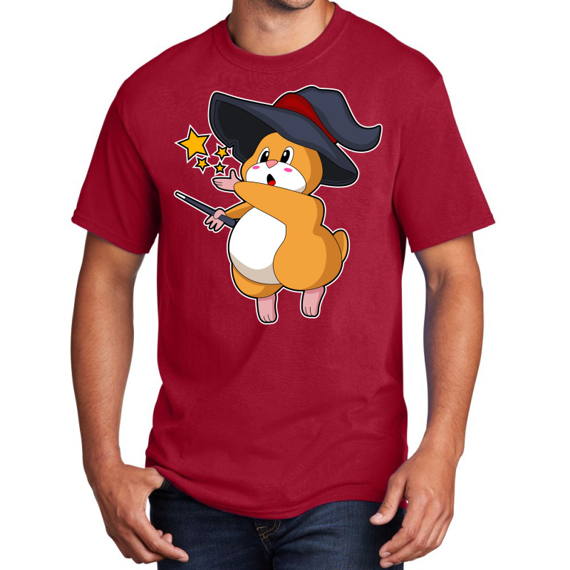 Hamster As Wizard With Magic Wand Aesthetic Basic T-shirt | Artistshot