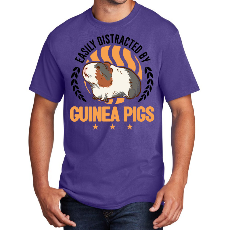 Easily Distracted By Guinea Pigs Pig Gift Basic T-shirt | Artistshot