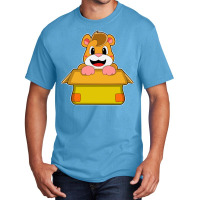 Hamster With Box Hipster Basic T-shirt | Artistshot