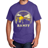 Banff Alberta Canada  Vintage Hiking Mountains Yel Basic T-shirt | Artistshot