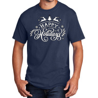 Happy Holidays Boy Stars Basic T-shirt | Artistshot