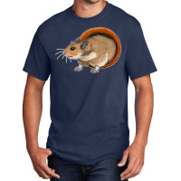 Golden Hamster In A Flower Pot Nature Basic T-shirt | Artistshot