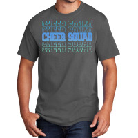 Cheer Squad In Blue Stacked Lettering Travel Basic T-shirt | Artistshot