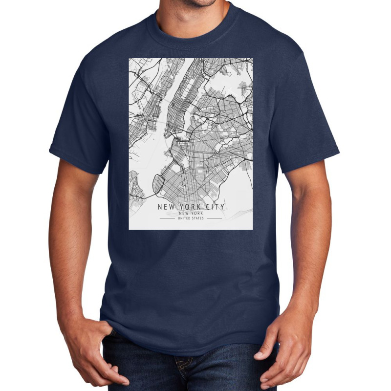 New York City United States City Map Basic T-shirt | Artistshot