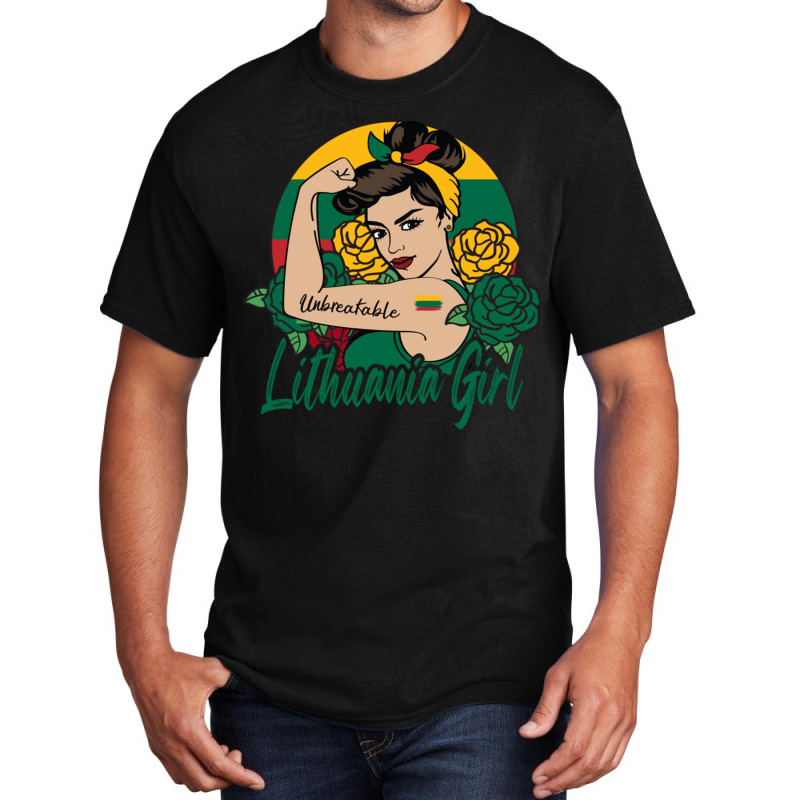 Lithuanian Girl Lithuania Woman Lithuanians Flag P Basic T-shirt | Artistshot