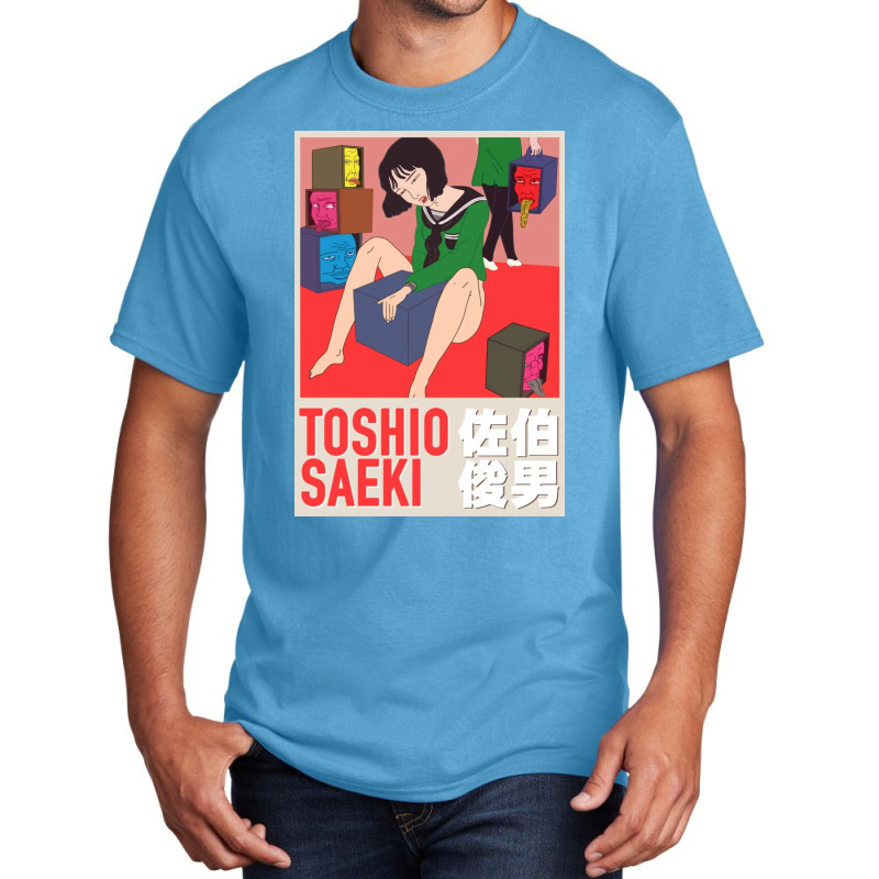 Toshio Saeki Sitting With Box Basic T-shirt | Artistshot