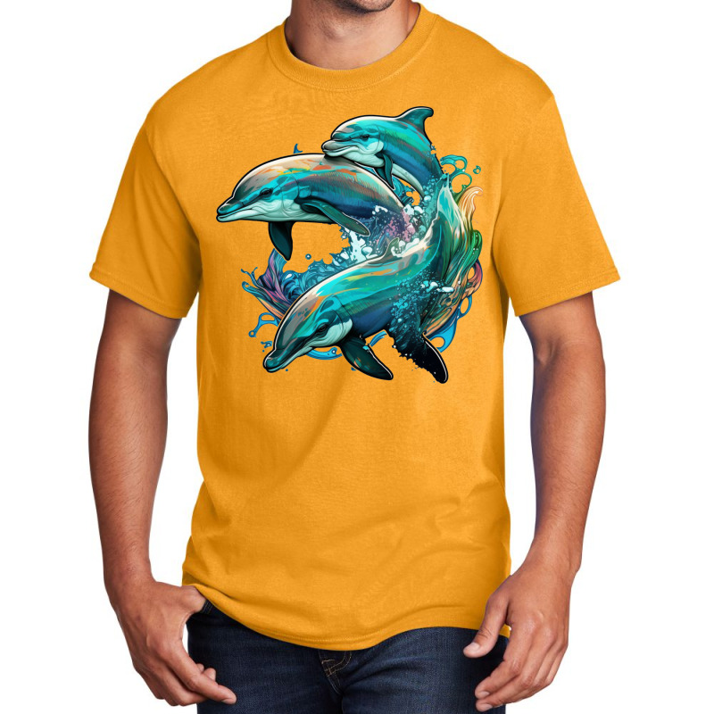 Dolphins Crush Basic T-shirt by ZoritaStrong290 | Artistshot