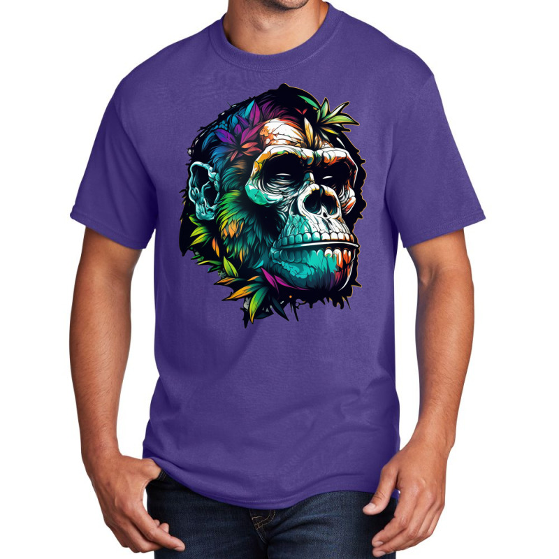 Gorilla Skull Basic T-shirt by UrielTurner100 | Artistshot