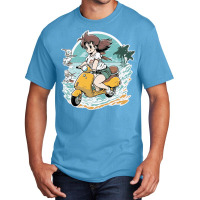 Anime Girl Riding Scooter Basic T-shirt | Artistshot