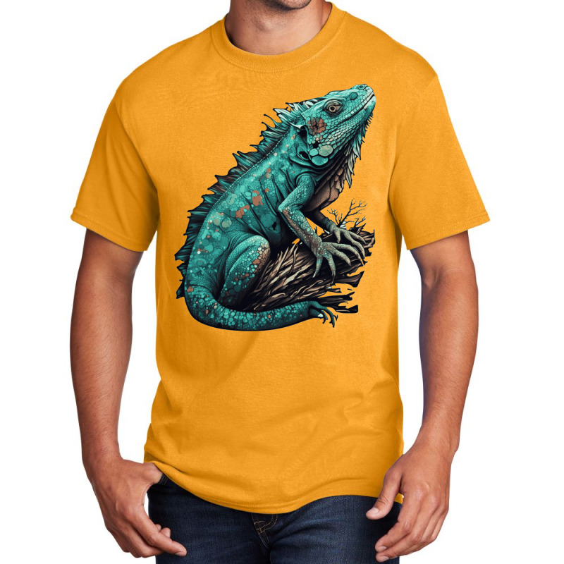 Ocean Sea Water Iguana Basic T-shirt by NissimHouston109 | Artistshot