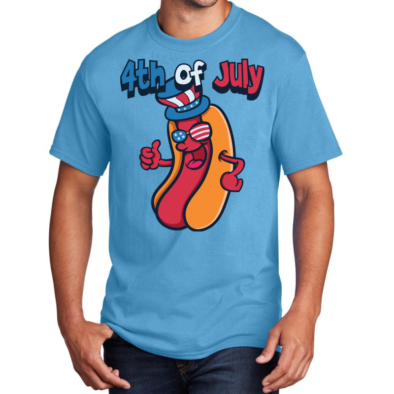 4th Of July Hotdog Travel Basic T-shirt | Artistshot