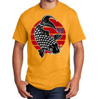 Koi Fish Vintage Japan Sunset Basic T-shirt | Artistshot