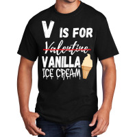 Vanilla Flavor Ice Cream Valentines Day 2023 Gelat Basic T-shirt | Artistshot