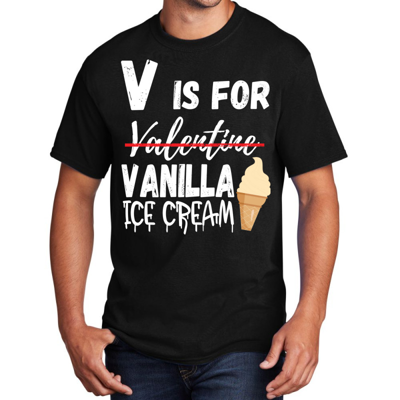 Vanilla Flavor Ice Cream Valentines Day 2023 Gelat Basic T-shirt by hyronnozumaf | Artistshot