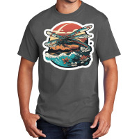 Dragon Fly In Kanagawa Wave Basic T-shirt | Artistshot