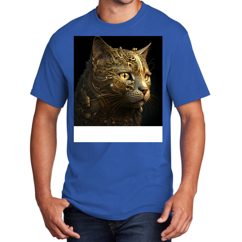 Gold Cat Tumblr Basic T-shirt | Artistshot