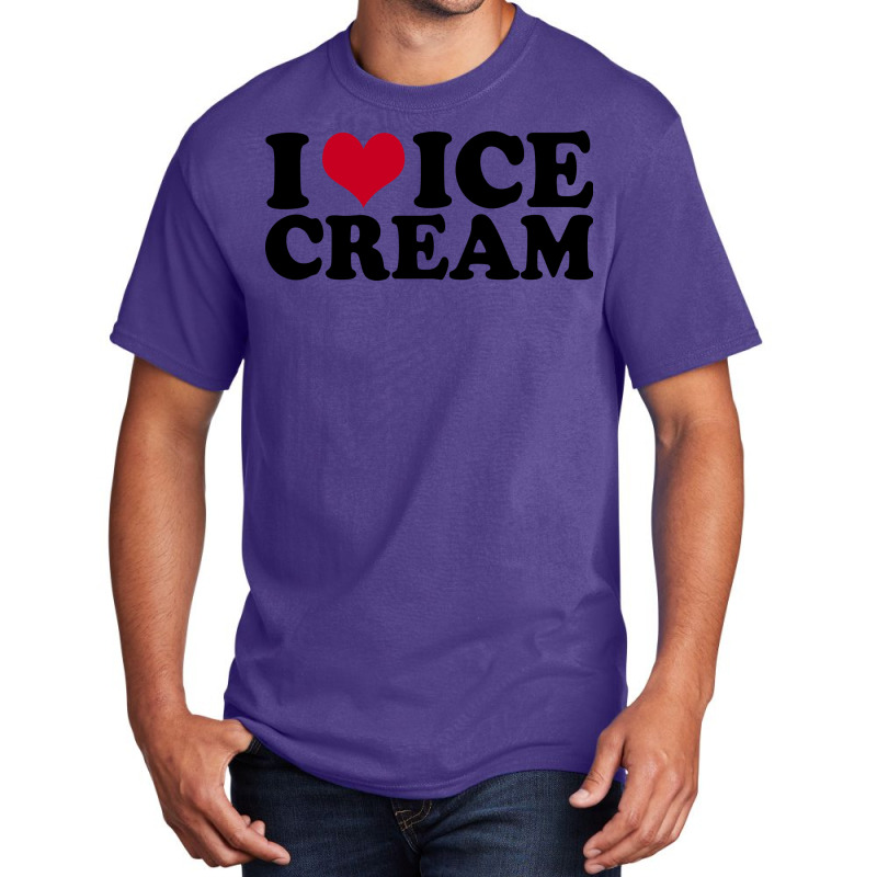 I Love Ice Cream Red Basic T-shirt by doveriilskeh | Artistshot