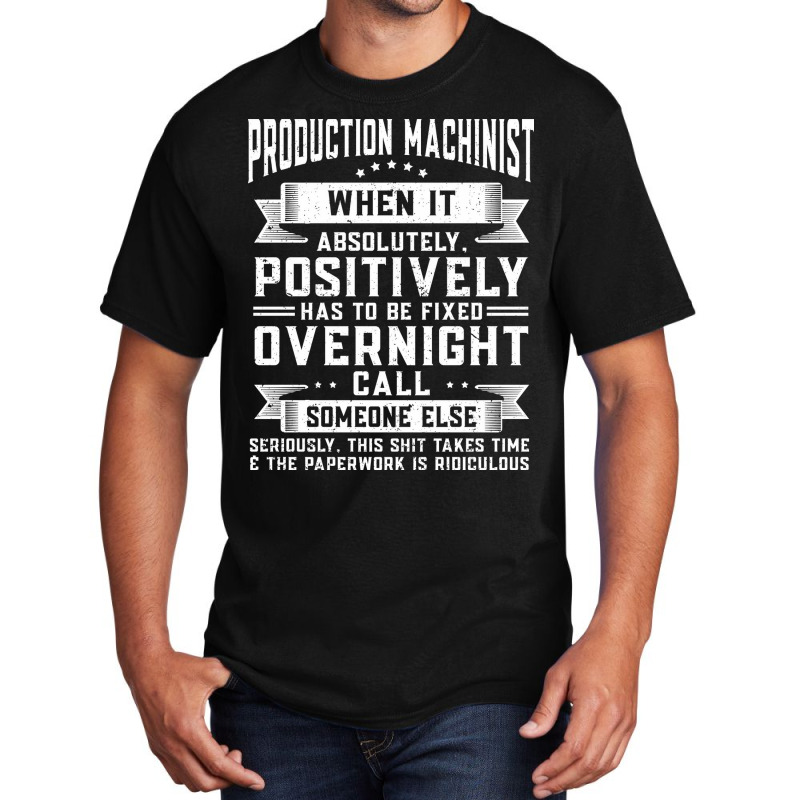 Machining Production Machinist Stars Basic T-shirt | Artistshot