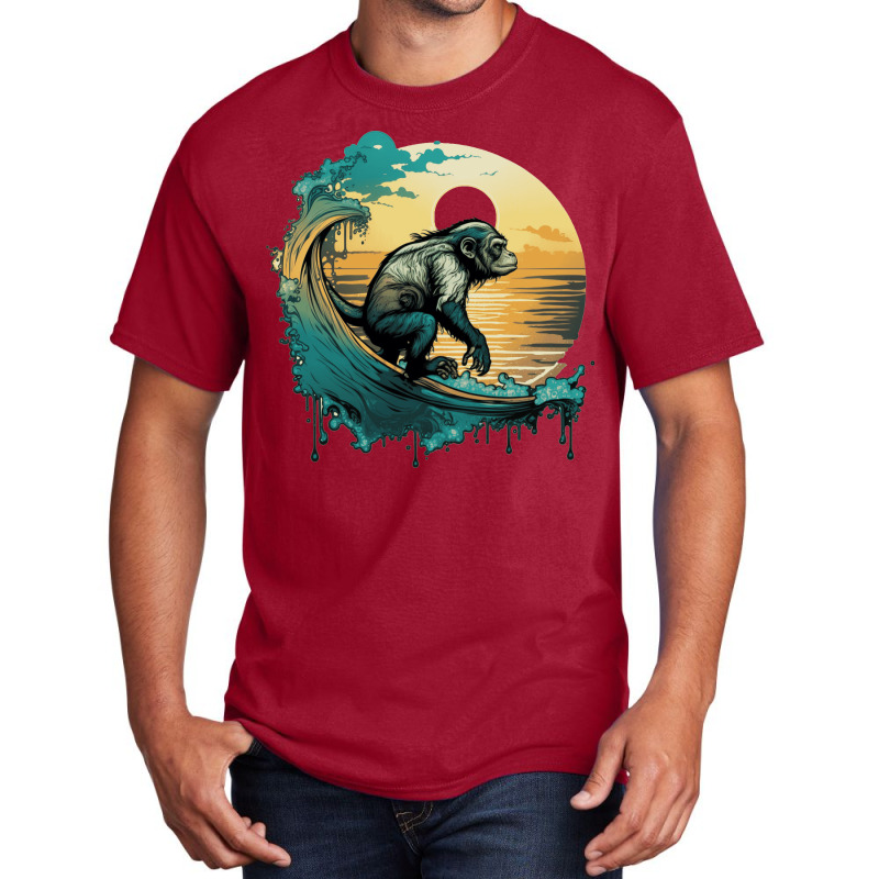 Monkey Ocean Sea Basic T-shirt by ZoritaStrong290 | Artistshot