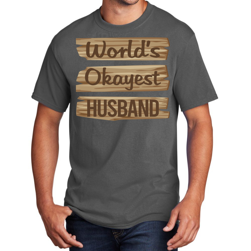 Wooden Sign Husband Yellow Basic T-shirt by abataymunaevj | Artistshot