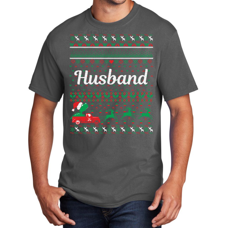 Ugly Christmas Sweater Husband Girl Basic T-shirt by azapogosw | Artistshot