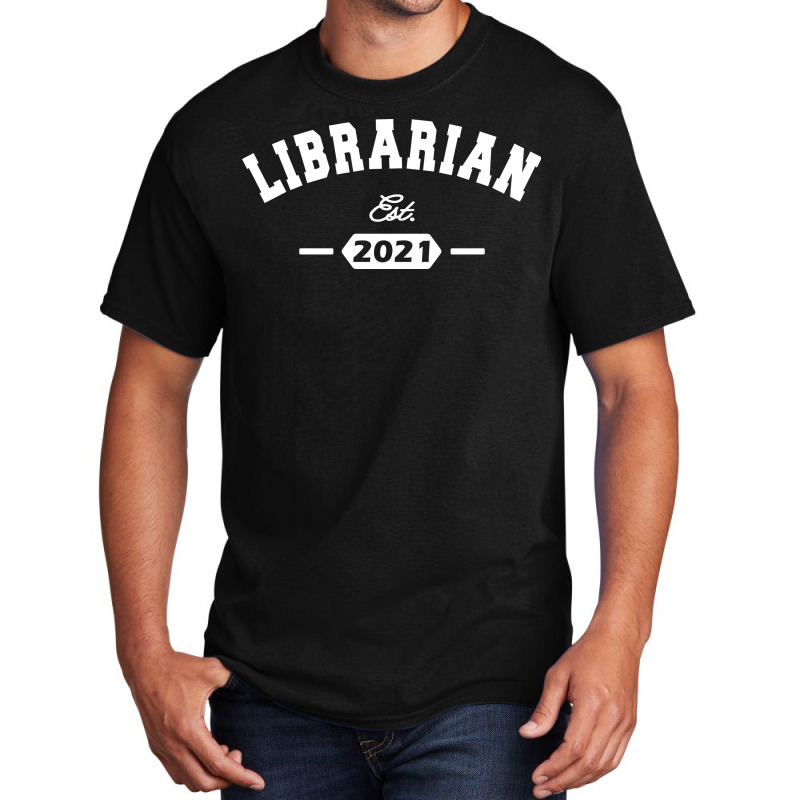 Librarian Est 2021 Hipster Basic T-shirt | Artistshot