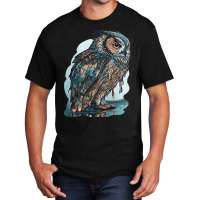 Ocean Sea Water Owl Basic T-shirt | Artistshot