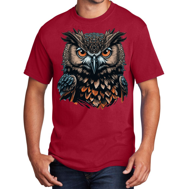 Owl Angry Basic T-shirt by UrielTurner100 | Artistshot