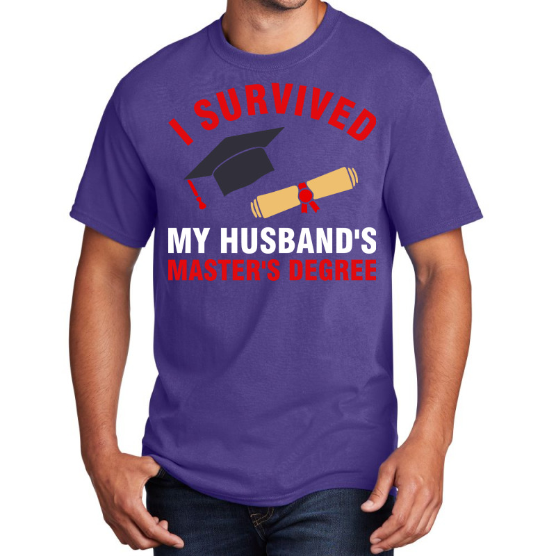 I Survived My Husbands Masters Degree Hipster Basic T-shirt by zeynelntiwaam | Artistshot