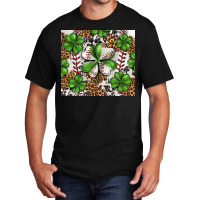 Baseball St. Patrick's Day Clovers With Leopard Tu Basic T-shirt | Artistshot