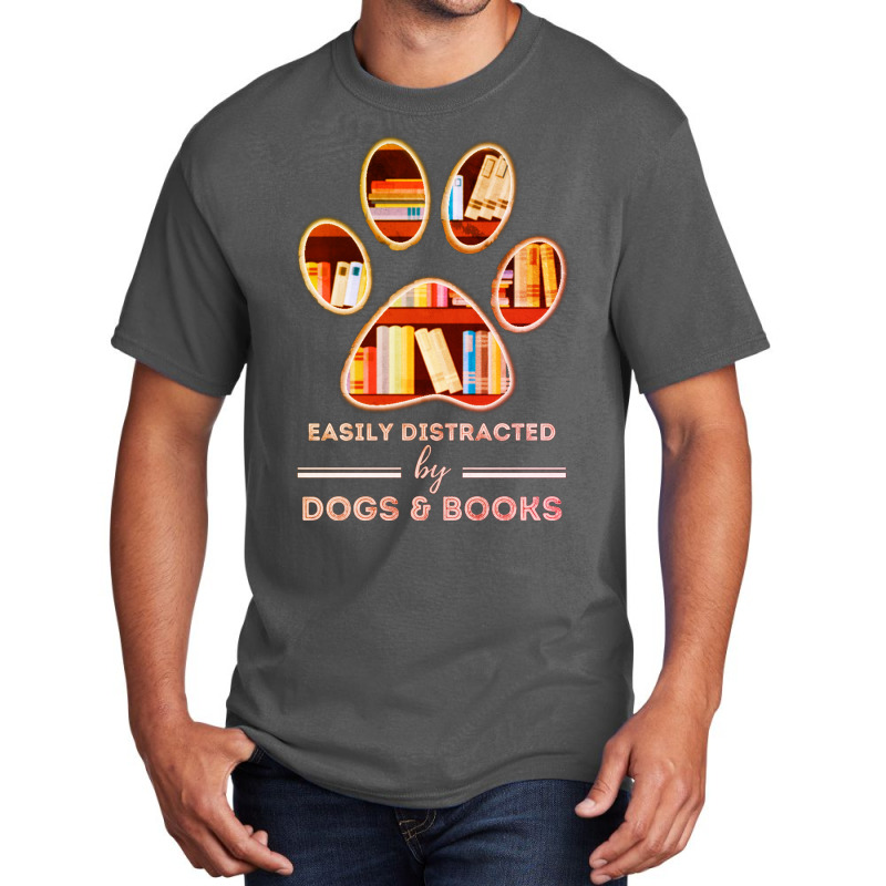 Books And Dogs Lover Basic T-shirt | Artistshot