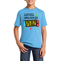 Level Unlocked 100 Days Of School Gamer Graphic Ar Basic Youth T-shirt | Artistshot