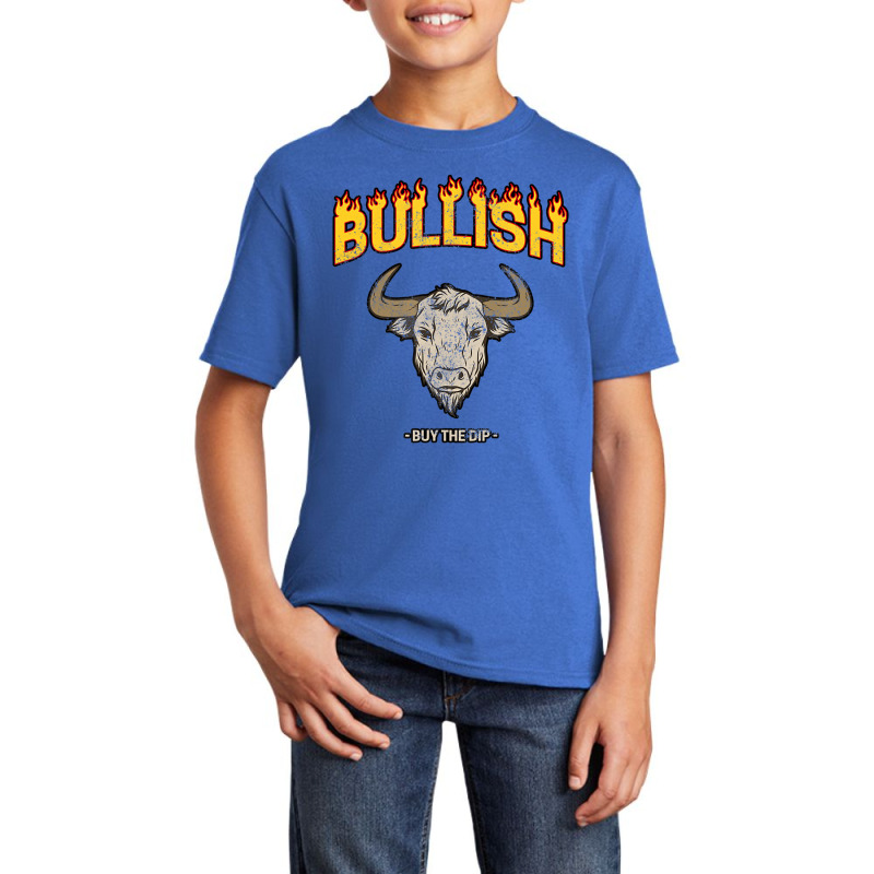 Bullish Day Trader Buy The Dip Vintage Stock Marke Basic Youth T-shirt | Artistshot