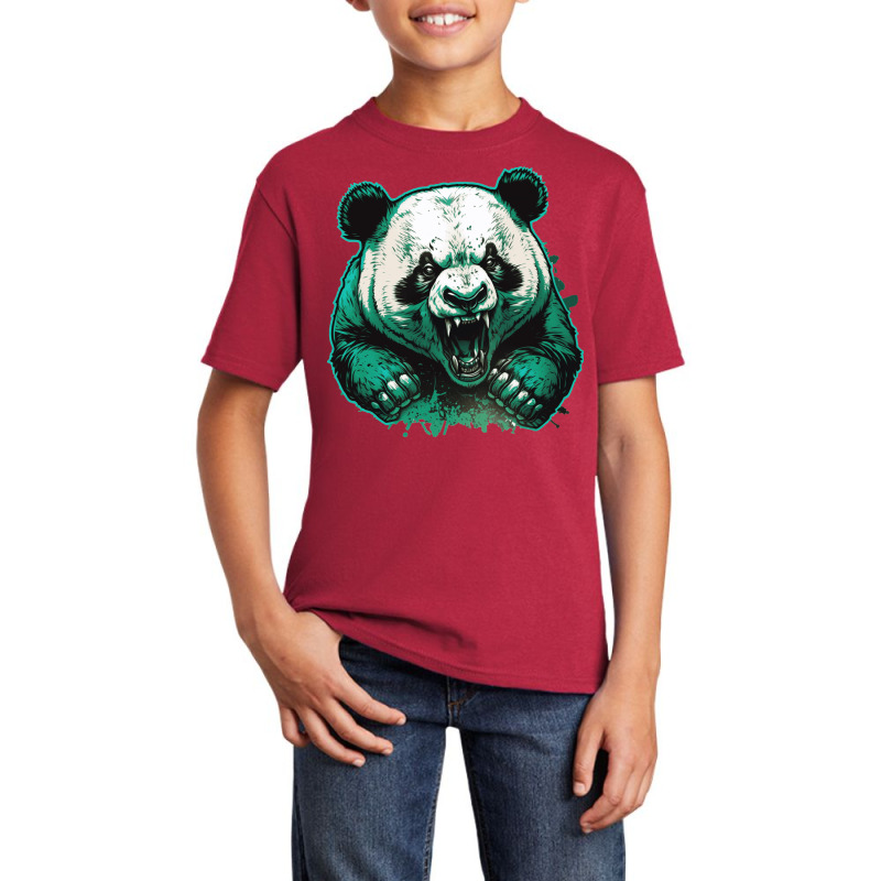 Panda Angry Basic Youth T-shirt by YaelWorkman180 | Artistshot