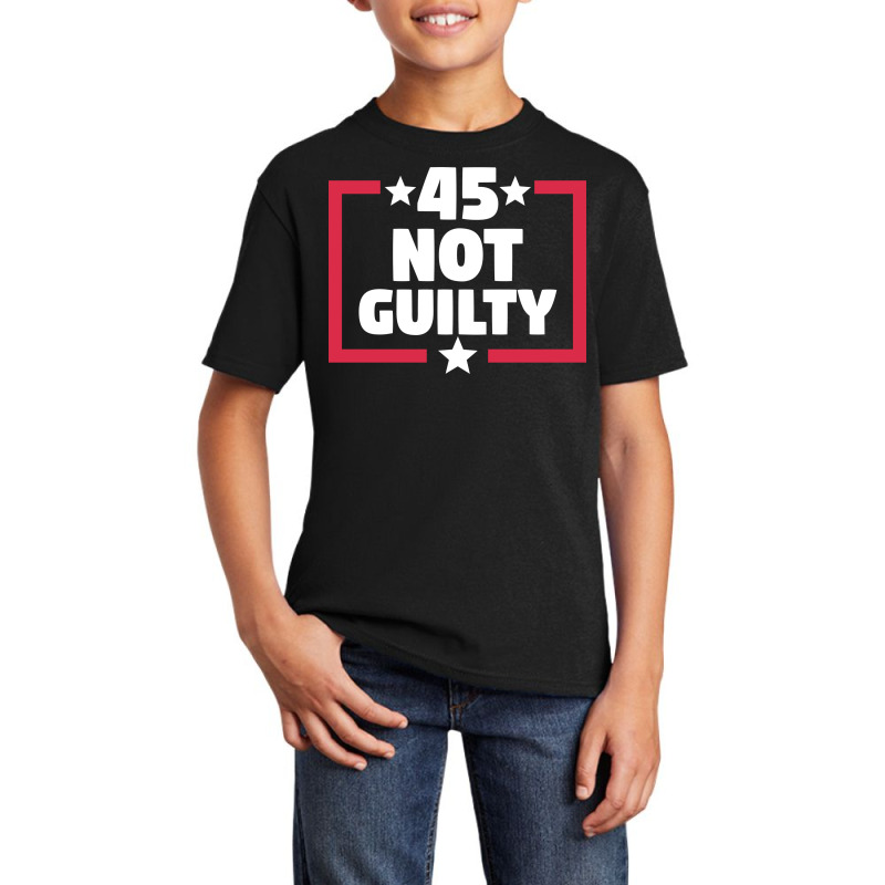 Trump Not Guilty - Pro Trump President 2024 Basic Youth T-shirt | Artistshot