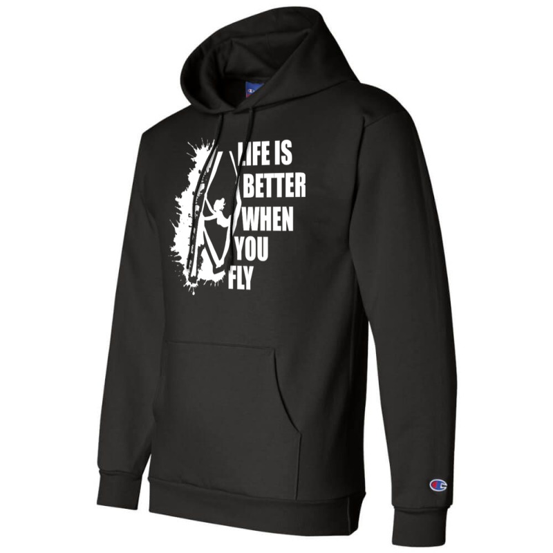 Life Is Better When You Fly Champion Hoodie | Artistshot