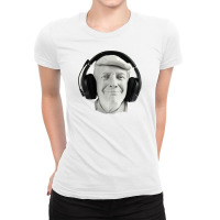 Smiling Trump Headphone Ladies Fitted T-shirt | Artistshot