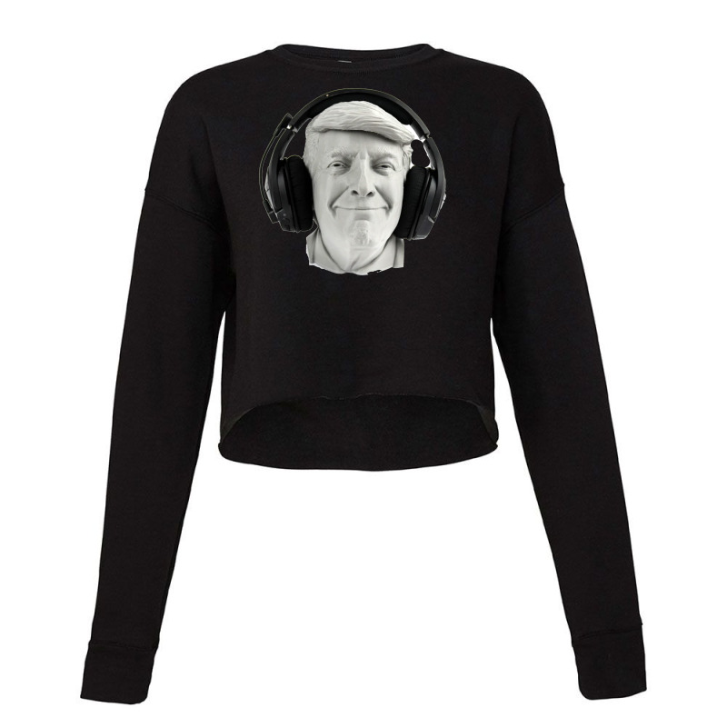 Smiling Trump Headphone Cropped Sweater by Ifa Uyainah | Artistshot