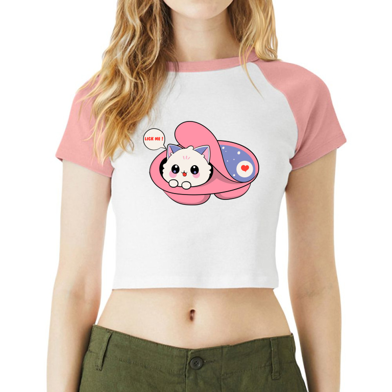 Lick Me Raglan Crop Top by Oiyo | Artistshot