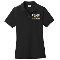 Rainbow Month Lgbtq + Ally Straight But Not Narrow Ladies Polo Shirt | Artistshot