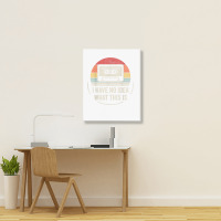 Retro Cassette Kids Funny Portrait Canvas Print | Artistshot