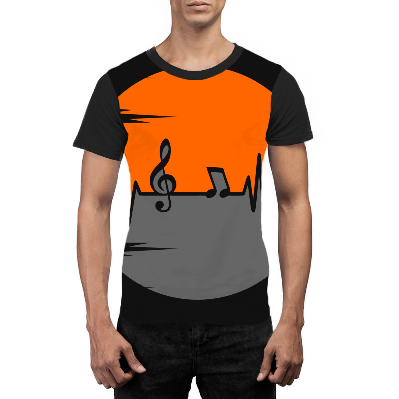 Music Pulse Heartbeat Note Graphic T-shirt | Artistshot