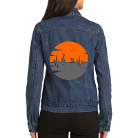 Music Pulse Heartbeat Note Ladies Denim Jacket | Artistshot